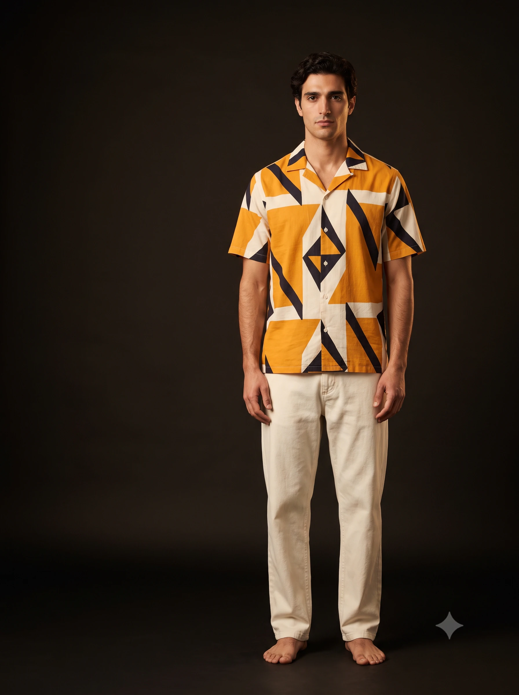 Geometric Block — our cloth, shown worn